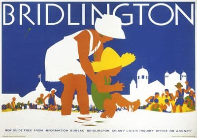 Bridlington, Yorkshire. Vintage LNER Travel poster by Tom Purvis. c1935