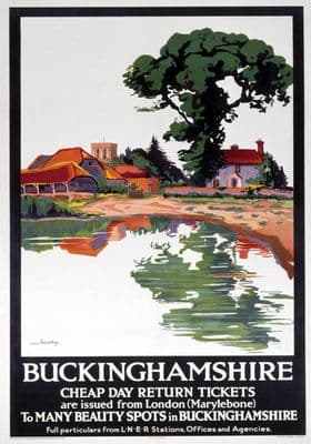 Buckinghamshire, Aylesbury. LNER Vintage Travel Poster by Schabelsky. 1923-1947