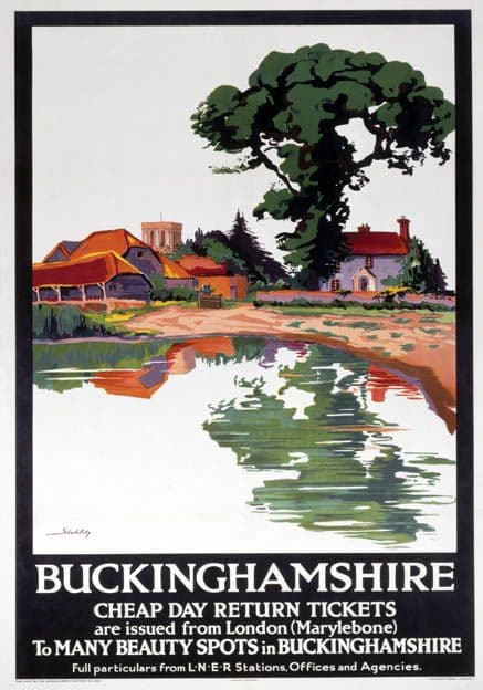 Buckinghamshire, Aylesbury. LNER Vintage Travel Poster by Schabelsky. 1923-1947