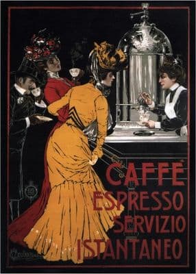 Caffe Espresso Servizio Istantaneo, ca 1900 Art Print Poster by V. Ceccanti