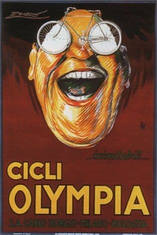 Cicli Olympia. Vintage Bike sports Advertisement.