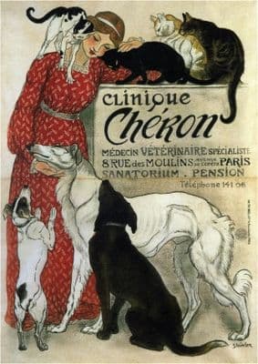 Clinique Cheron. Vintage French Advertising Poster.
