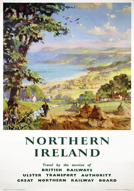 Cushendun, Antrim Coast Road, Northern Ireland. Vintage Travel poster by LA Wilcox