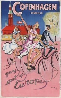 Danish poster - Copenhagen, Denmark Gay spot of Europe [1947]