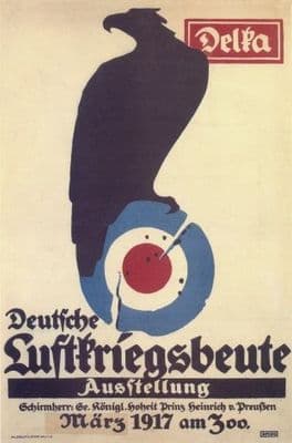 DELKA poster - German Air-Trophies Exhibition (1917)