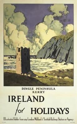 Dingle Peninsula, County Kerry, Irish Art Travel Poster by Paul Henry