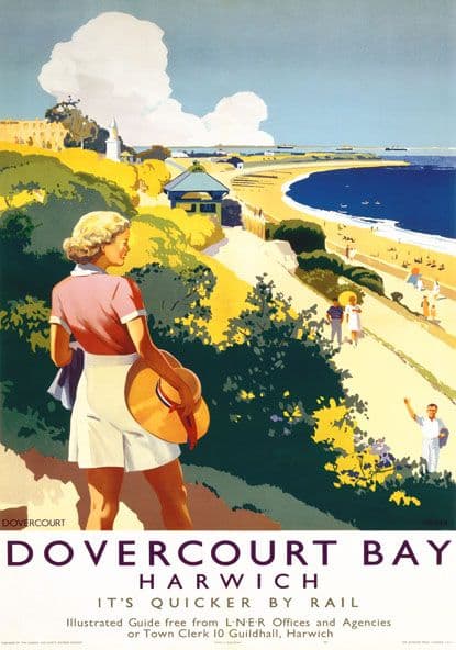 Dovercourt Bay, Harwich, Essex. LNER Vintage Travel poster by Percy Padden. 1941