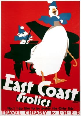 East Coast Frolics. Vintage LNER Travel Poster by Frank Newbould