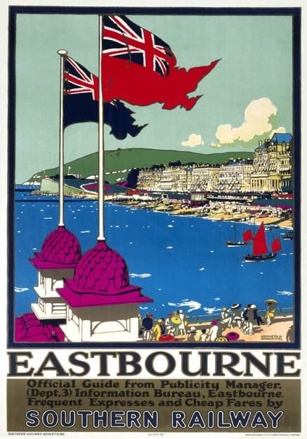 Eastbourne, East Sussex. SR Vintage Travel Poster by Kenneth Shoesmith