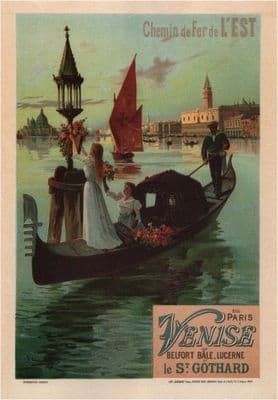Eastern railroad line poster - Venise