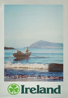 Fishing, Ireland.  Irish Travel Poster