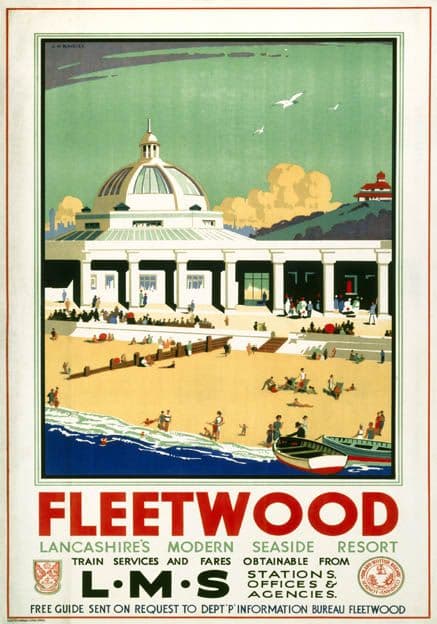 Fleetwood, Lancashire. Vintage LMS Travel Poster by J H Blakeley