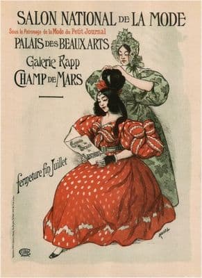 French advertising poster - Salon National de La Mode