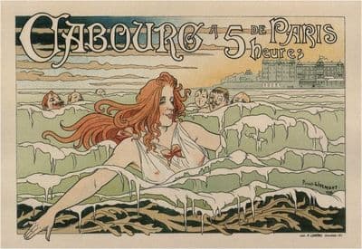 French poster - Cabourg, 5 hours from Paris (1896)
