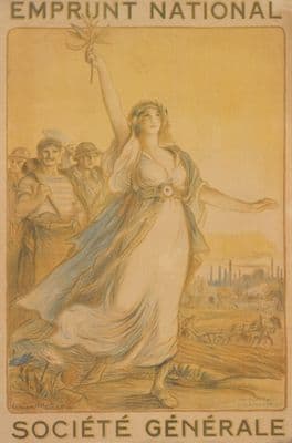 French WW1 poster - Emprunt National. Société Général
