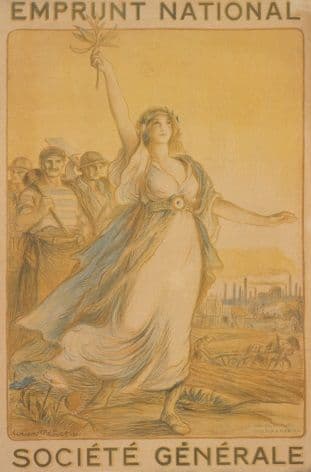 French WW1 poster - Emprunt National. Société Général