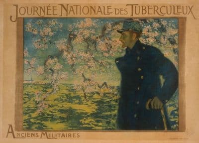 French WW1 poster - Journé Nationale des Tuberculeux. Anciens Militaires