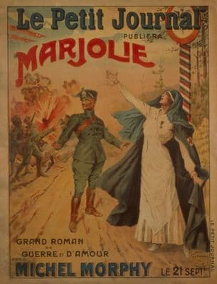 French WW1 poster - 'Le Petit journal' publiera 'Marjolie'