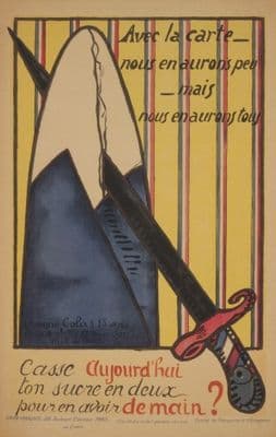 French WW1 poster - Rationing 1916