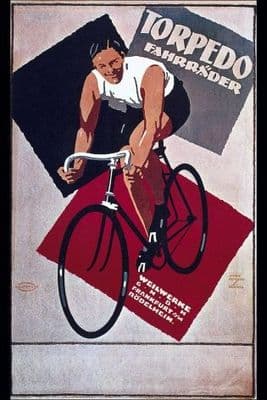 German cycling poster - Torpedo Fahrrader