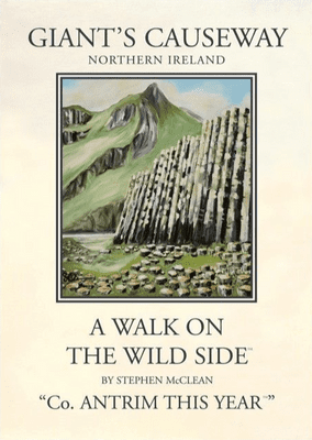 Giant's Causeway Vintage Northern Ireland Vintage inspired Travel Poster, Stephen McClean -