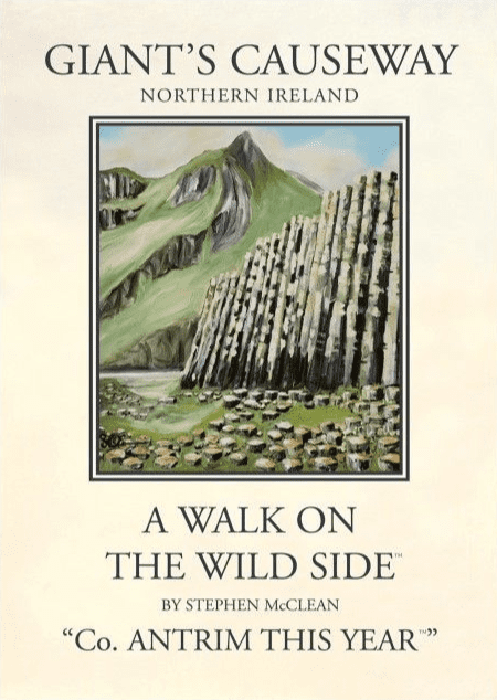 Giant's Causeway Vintage Northern Ireland Vintage inspired Travel Poster, Stephen McClean -