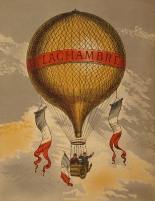 H. Lachambre - Vintage French Hot Air Balloon Travel Poster