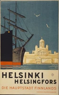 Helsinki poster - Die Hauptstatd The capital of Finland