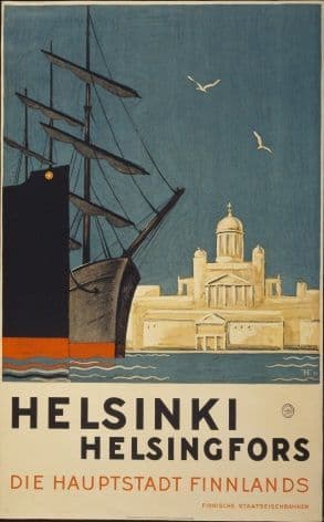 Helsinki poster - Die Hauptstatd The capital of Finland