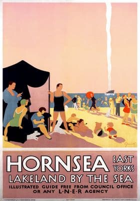 Hornsea, East Yorkshire. Vintage LNER Travel poster by Freiwirth.