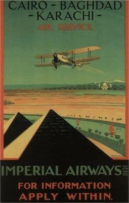 Imperial airways vintage poster 1926
