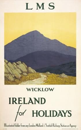 Irish Railway Art Travel Poster, Wicklow, Ireland by Paul Henry