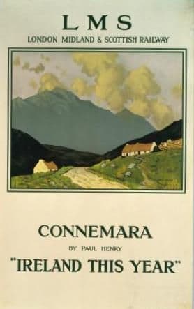 Irish Railway poster, Connemara Ireland by Paul Henry