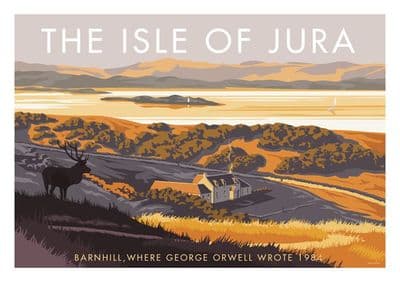 Isle of Jura, , Scotland  Vintage inspired Scottish Travel Poster