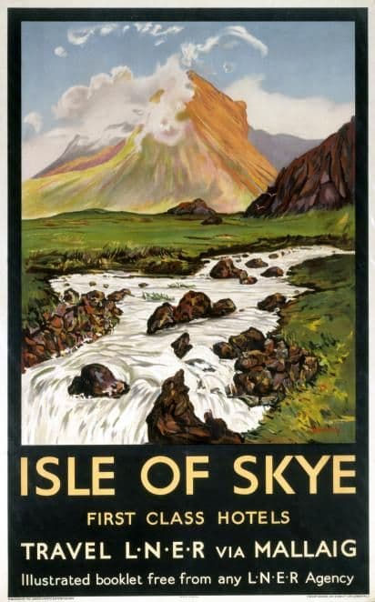 Isle of Skye, Scotland, Vintage Railway Travel Poster Print by LNER