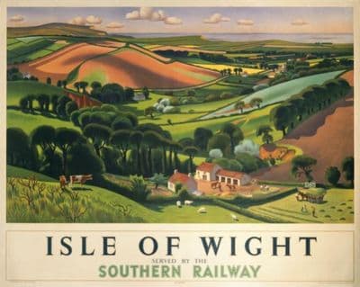 Isle of Wight. Southern Railways Vintage Travel Poster by Allinson