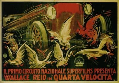 Italian car film advertisment poster
