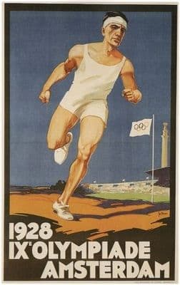 IX Olympic Games in Amsterdam poster (1928)