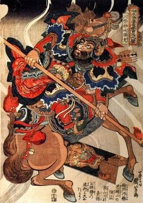 Japanese samurai warrior poster - Samurai on horseback