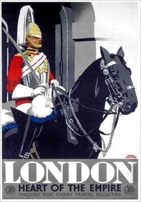 London - Heart of the Empire. GWR Vintage Travel Poster by Frank Newbould