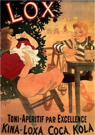 LOX KINA LOXA COCA KOLA APERITIF FRENCH RETRO POSTER