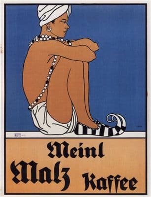 Meinl Malz Kaffee, Coffee Malt.  Austria 1910