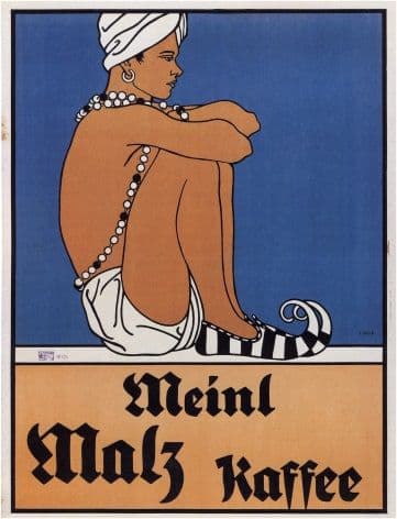 Meinl Malz Kaffee, Coffee Malt.  Austria 1910