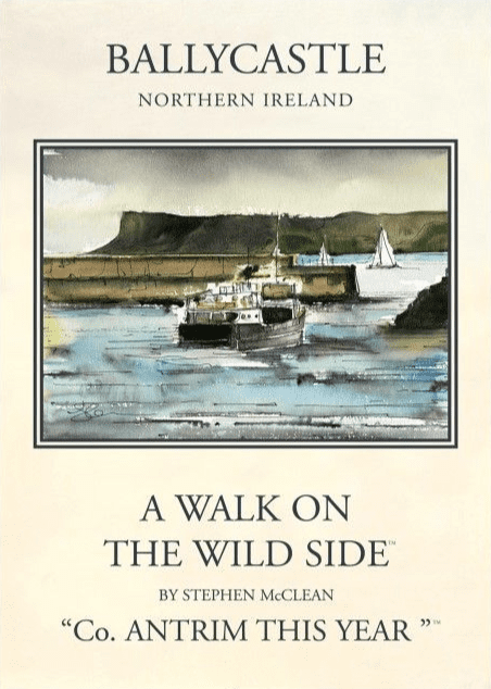 Northern Ireland vintage inspired travel poster - Ballycastle, Co.Antrim by Stephen McClean