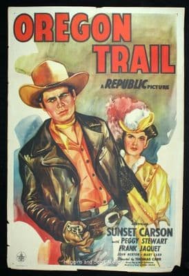 Oregon Trail, a Republic picture. Vintage Poster.