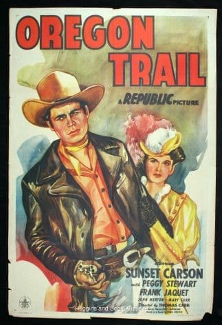 Oregon Trail, a Republic picture. Vintage Poster.