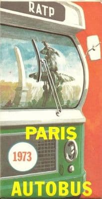 Paris autobus vintage poster - 1973