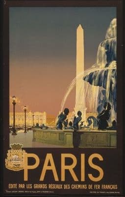Paris poster - Paris, edite par les grands reseaux des chemins de fer Francais 1930