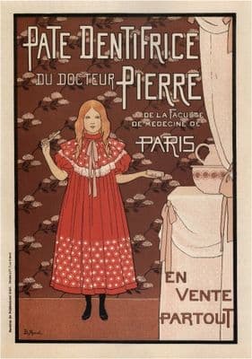 Pate Dentifrice Du Docteur Pierre -  Vintage Poster By Boutet De Monvel