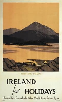 Paul Henry Irish Travel Poster, Donegal, Sheephaven, Ireland